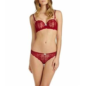 NWT Heidi Klum 32C Intimates Odette Underwire Bra H20-1119 Red #95312